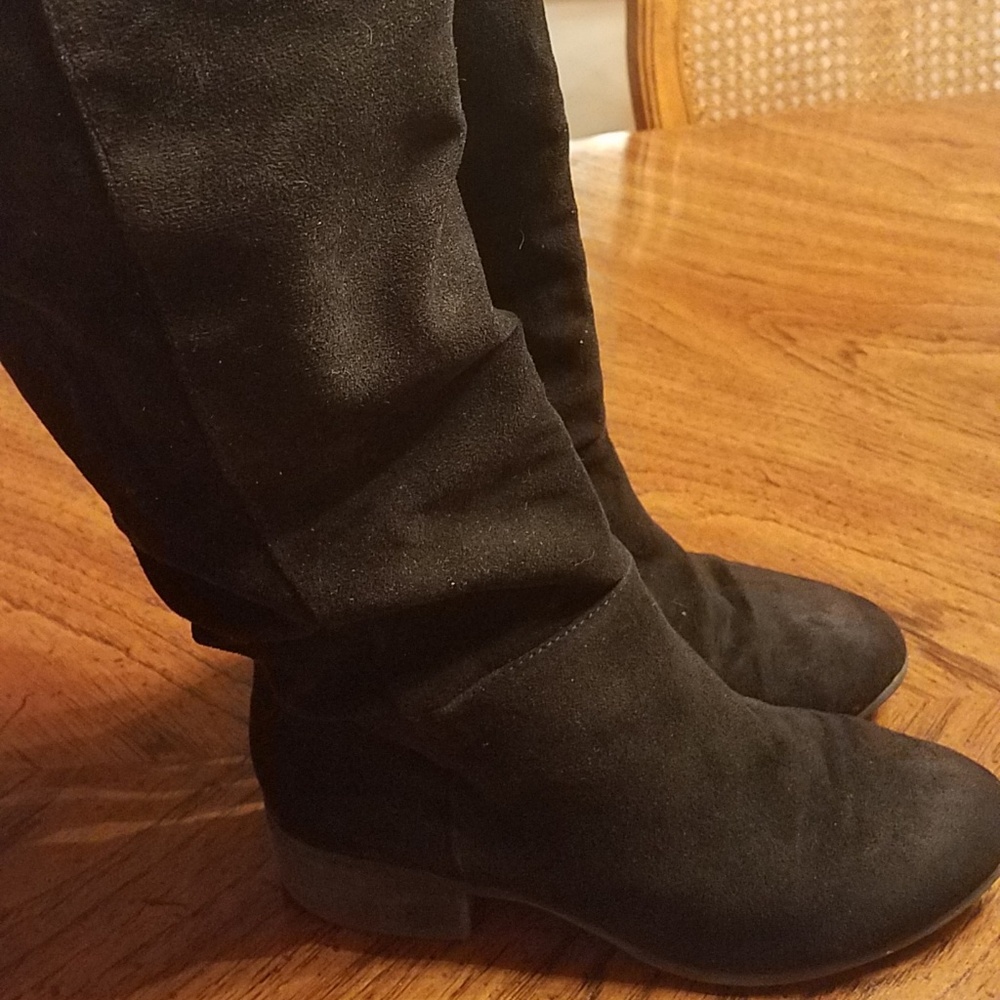 SOLD.  Faux Sued Boots